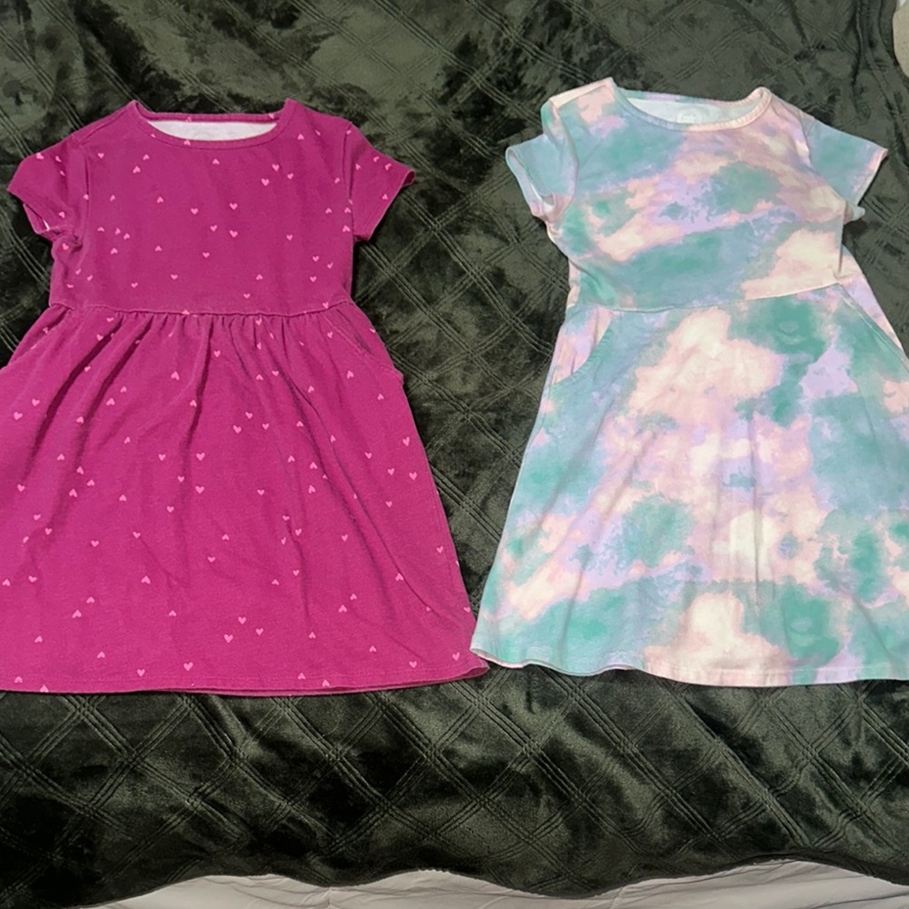 Charming Kids Dresses Set - Pink and Multicolor